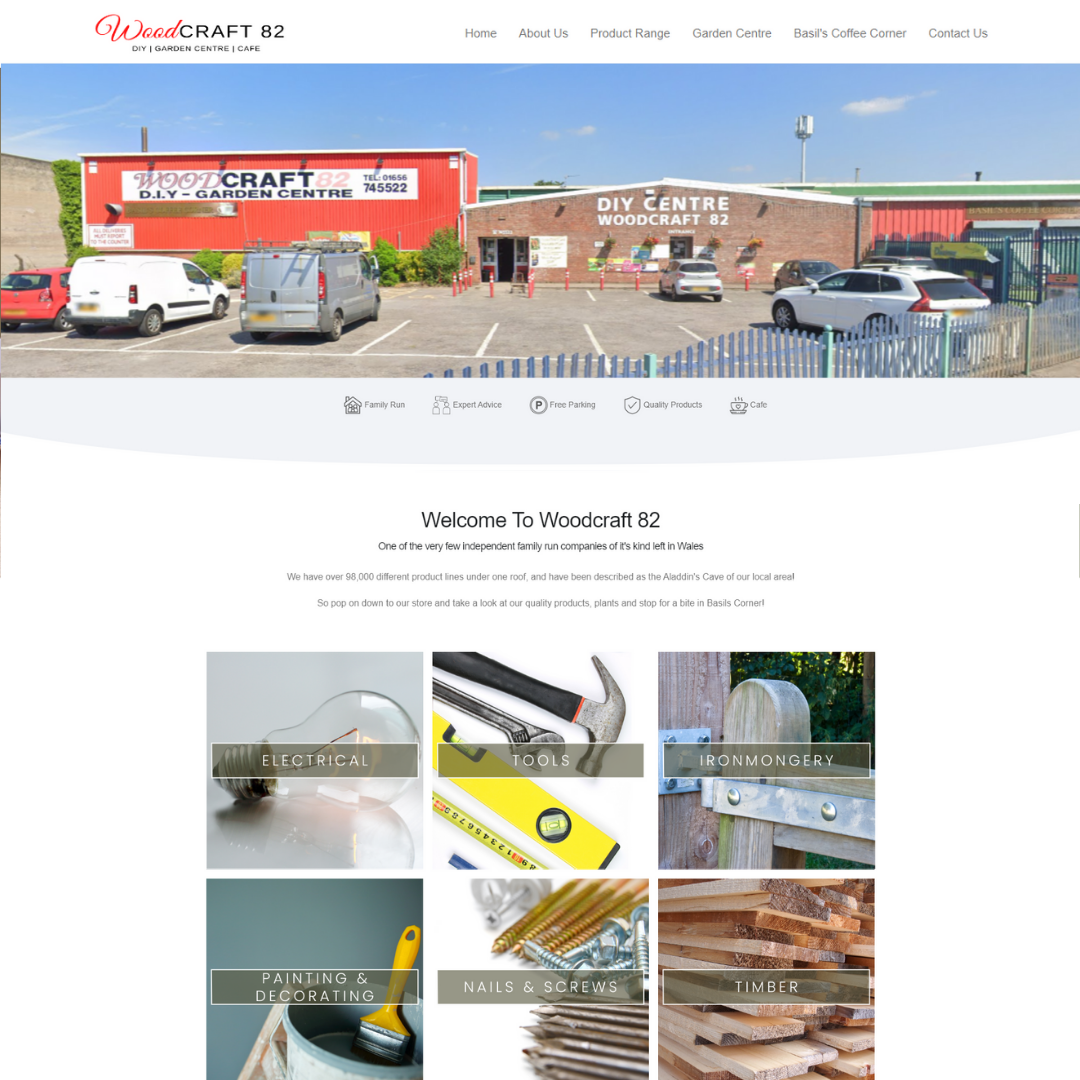 Image of Woodcraft82 a website designed by Cerys Codes